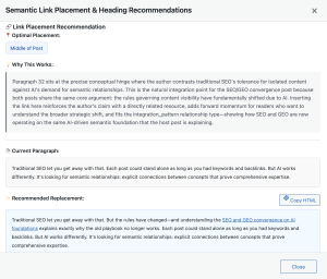 VizzEx Link Recommendation & Placement