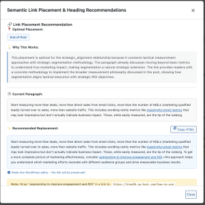 VizzEx Link Text & Placement Recommendation