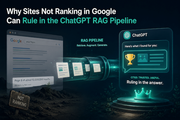 Why Sites Not Ranking in Google Can Rule in the ChatGPT RAG Pipeline